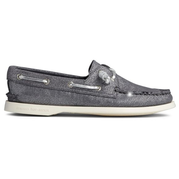 Sperry Vida Brushed Silver Metallic Boat Shoes - Picture 3 of 15